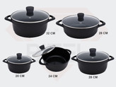 سرویس قابلمه بیزل مدل BL-cW141سوپر نانو گرانیتی ده پارچه